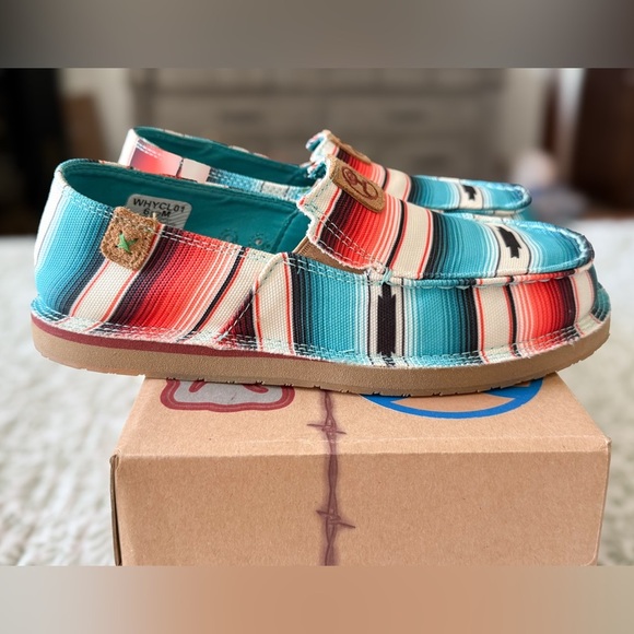 Twisted X Hooey Slip-On Sunset Shoes Size 6.5M Casual Loafers Western - Picture 4 of 12